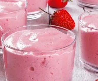 Bavarois de fresa con estevia